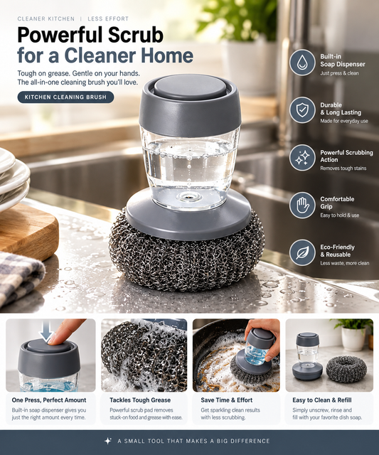 Soap Dispensing Palm Scrubber