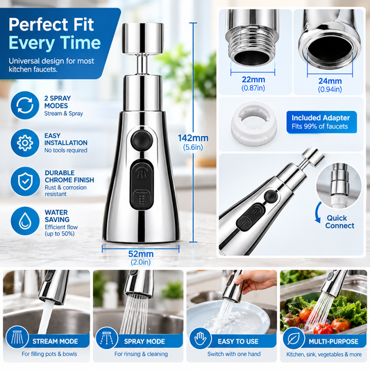 360° Rotating Tap Extension
